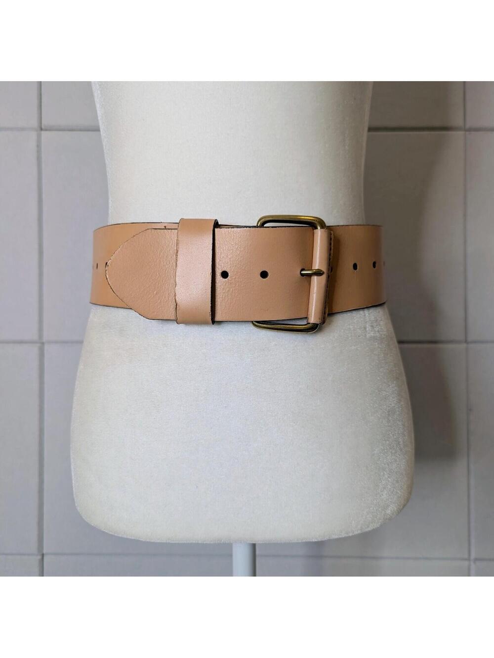 Banana Republic nude leather wide belt